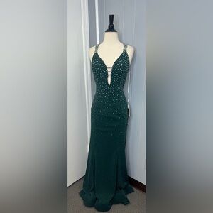 Prom dress/ formal dress/ black tie dress/ green dress/ pageant dress